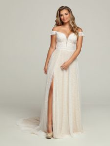 Off the Shoulder Wedding Dress: DaVinci Bridal Style #50693