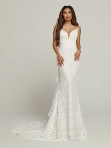 Wedding Dress with Back Bow Accent: DaVinci Bridal Style #50694