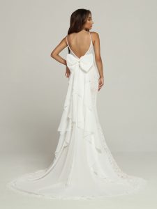 Wedding Dress with Back Bow Accent: DaVinci Bridal Style #50694