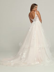 Blush Pink Wedding Dress DaVinci Bridal Style #50695