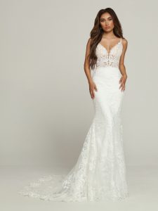  Lace Slip Wedding Dress: DaVinci Bridal Style #50700