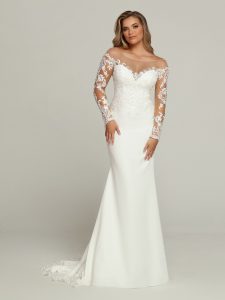 Wedding Dress with Unique Sleeves: DaVinci Bridal Style #50701