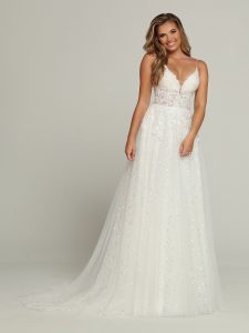 Sheer Bodice Wedding Dresses for 2023: DaVinci Bridal Style #50706