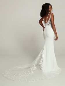 Wedding Dress with Sheer Train: DaVinci Bridal Style #50708