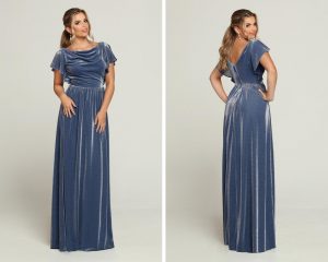 Shimmer Satin Chiffon & Knit Bridesmaids Dresses: DaVinci Bridesmaid Style #60504