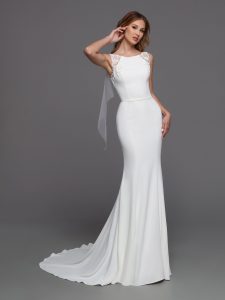 Wedding Dress with Veil Wings: DaVinci Bridal Style #50712