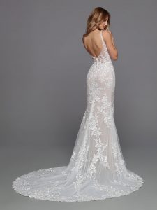 Wedding Dress with Veil Wings: DaVinci Bridal Style #50713