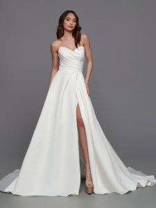 Satin Ball Gown Wedding Dress: DaVinci Bridal Style #50715