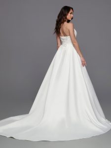 Slit Skirt Ball Gown Wedding Dress: DaVinci Bridal Style #50715