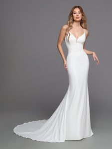 Crepe Slip Wedding Dress: DaVinci Bridal Style #50717