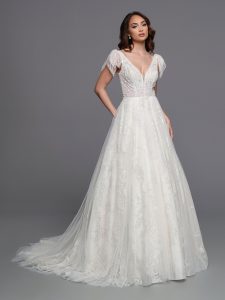 Plunging V-Neck Wedding Dress: DaVinci Bridal Style #50718