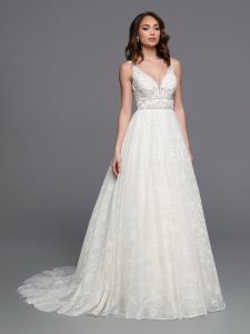 Sheer Bodice Wedding Dresses for 2023: DaVinci Bridal Style #50726