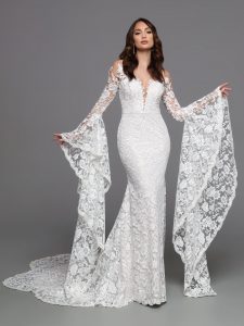 Long Sleeve Wedding Dresses for Winter 2023: DaVinci Bridal Style #50735