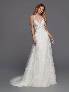 Sheer Bodice Wedding Dresses for 2023: DaVinci Bridal Style #50736