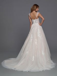 Wedding Dress with Unique Sleeves: DaVinci Bridal Style #50741