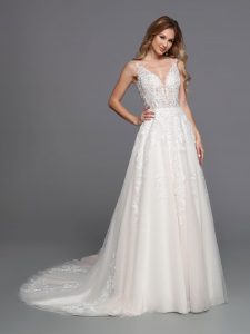 Sheer Bodice Wedding Dresses for 2023: DaVinci Bridal Style #50747