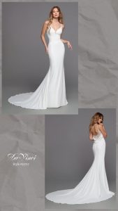 DaVinci Bridal Crepe Wedding Dress Style #50717