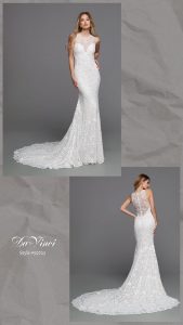 DaVinci Bridal Style #50723: Fit & Flare Sheath Wedding Dress