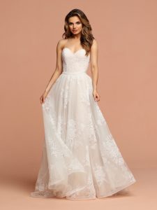 3D Floral Applique Wedding Dresses for 2023: DaVinci Bridal Style #50599