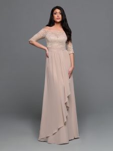 Off the Shoulder Bridesmaids’ Dress for Fall 2023: DaVinci Bridesmaid Style #60539