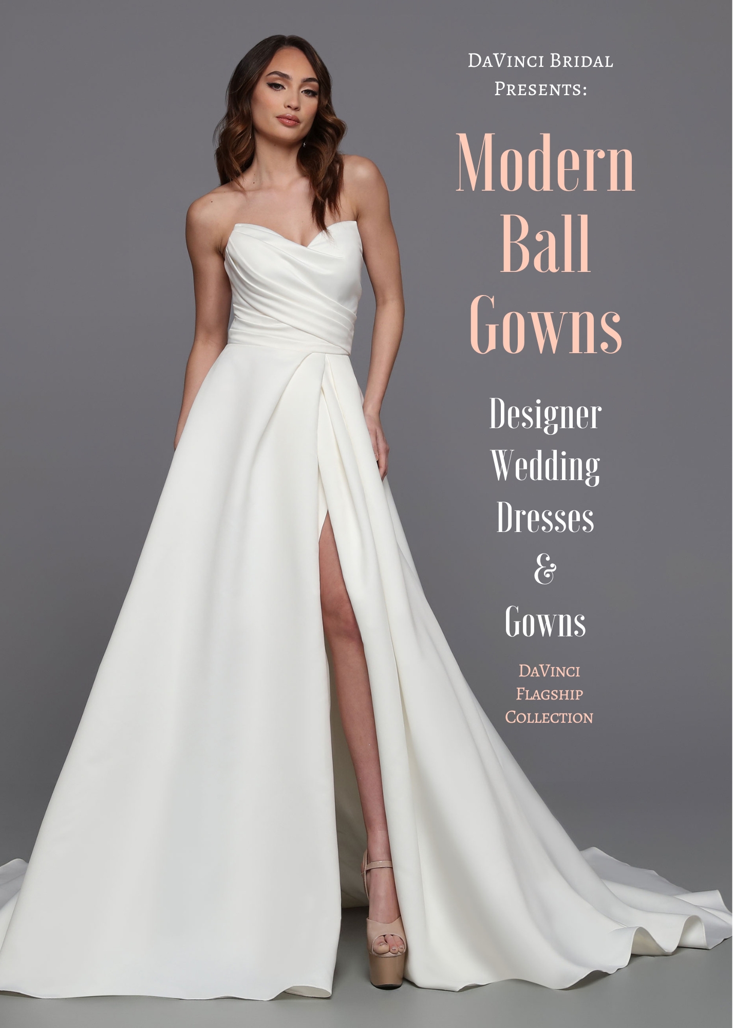 Net Modern White Wedding Gown