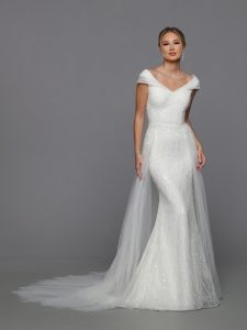 Sheath Wedding Dresses for 2023: DaVinci Bridal Style #50762