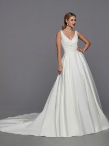 Ruched Bodice Wedding Dresses: DaVinci Bridal Style #50766