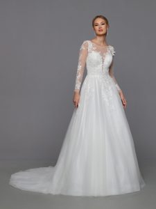 Long Sleeve Wedding Dresses for Winter 2023: DaVinci Bridal Style #50769