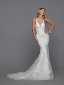 3D Floral Applique Wedding Dresses for 2023: DaVinci Bridal Style #50770