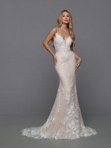 3D Floral Applique Wedding Dresses for 2023: DaVinci Bridal Style #50777