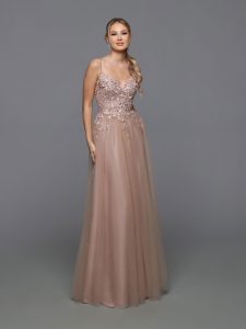 2023 Bridesmaids Dresses with Sheer Tulle Skirts: DaVinci Bridesmaid Style #60580
