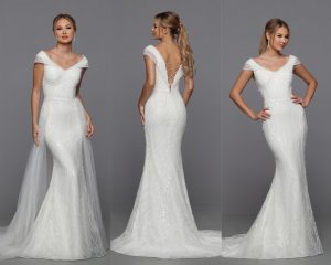 Winter 2023 Wedding Dresses Sneak Peek: Detachable Train DaVinci Bridal Style #50762