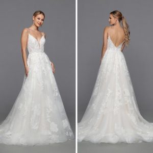 Winter 2023 Wedding Dresses Sneak Peek: Wedding Dress with Veil Option DaVinci Bridal Style #50768