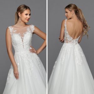 Winter 2023 Wedding Dresses Sneak Peek: Detachable Sleeves DaVinci Bridal Style #50769