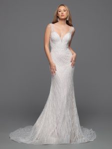 Sparkling Beaded Wedding Dresses for 2024: DaVinci Bridal Style #50800