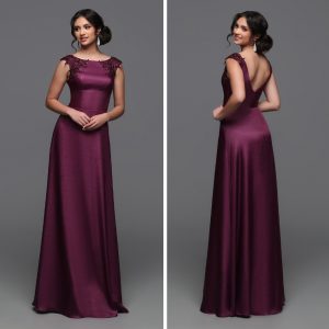 Shimmer Satin Chiffon & Knit Bridesmaids Dresses: DaVinci Bridesmaid Style #60617