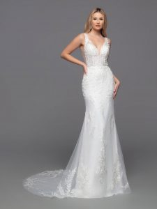 Wedding Dresses with Sheer Trains: DaVinci Bridal Style #50822