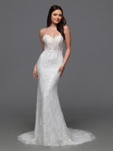 Sparkling Beaded Wedding Dresses for 2024: DaVinci Bridal Style #50830
