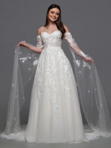 3D Floral Wedding Dresses for Spring 2024: DaVinci Bridal Style #50834