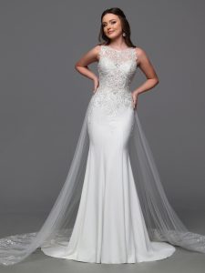 Wedding Dresses with Sheer Trains: DaVinci Bridal Style #50854