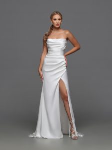 Informal Wedding Dresses with Slit Skirts: Informal by DaVinci Style #F125