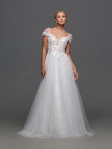 3D Floral Wedding Dresses for Spring 2024: Informal by DaVinci Bridal Style #F135