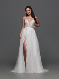 3D Floral Wedding Dresses for Spring 2024: Informal by DaVinci Bridal Style #F142