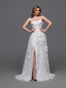 Informal Wedding Dresses with 3D Flowers: Informal by DaVinci Style #F151