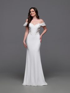 Best Off the Shoulder Wedding Dresses for 2024: Informal by DaVinci Style #F153