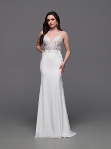 2025 Trends Satin & Silk Wedding Dresses: Informal by DaVinci Style #F154