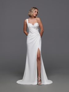 Ruched Bodice Wedding Dresses: Informal by DaVinci Style #F163