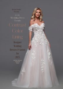 Wedding Dresses with Contrast Color Linings